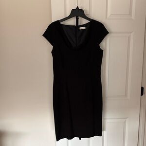 Calvin Klein Black Mini Dress with Cap Sleeves